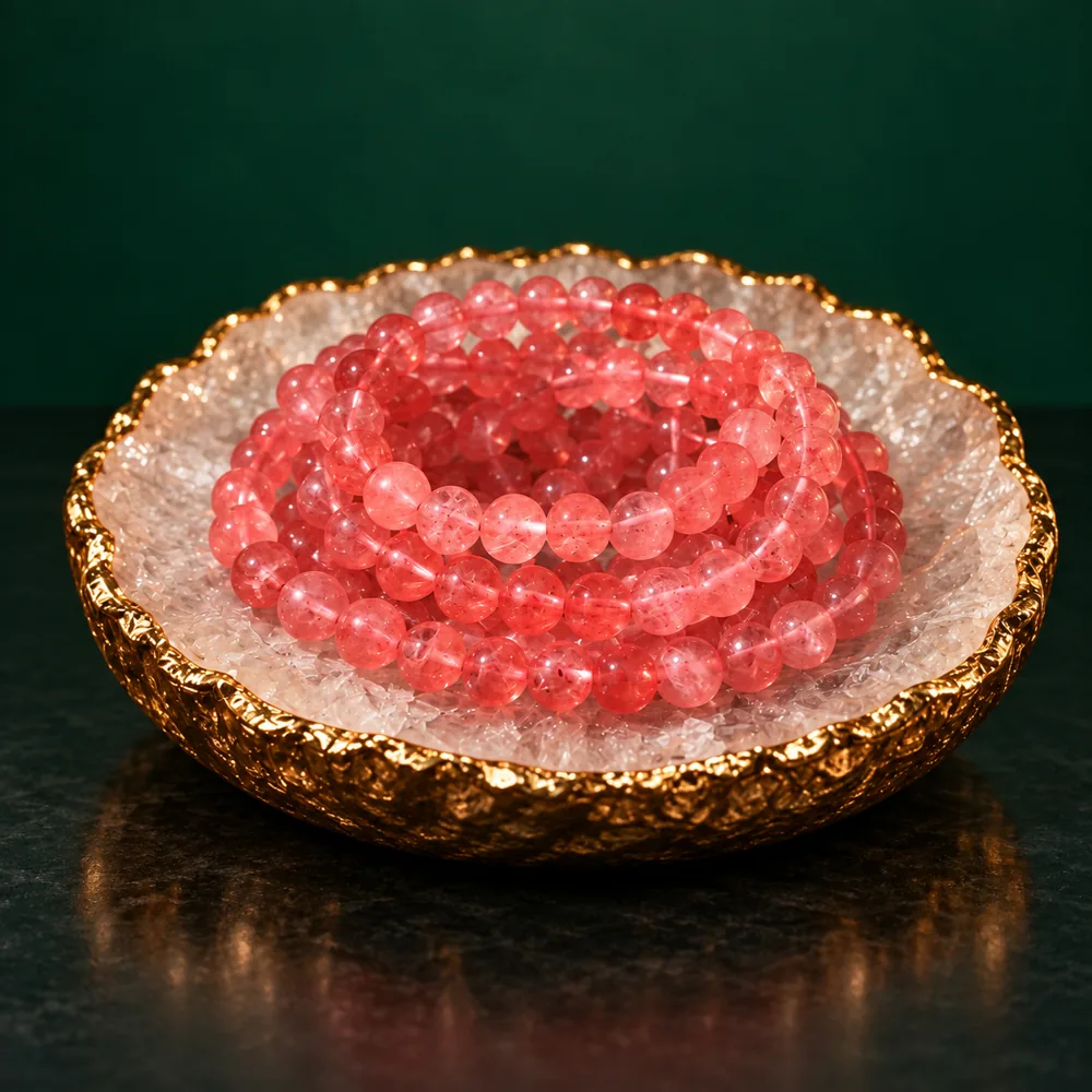 Cherry Quartz Bracelets